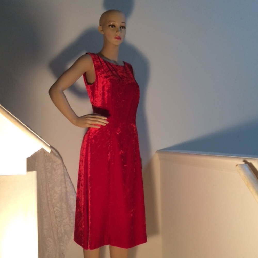 Escada Crushed Velvet Dress NWT 40 - Picture 5 of 10
